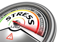 Stress Level Conceptual Meter Indicating Maximum